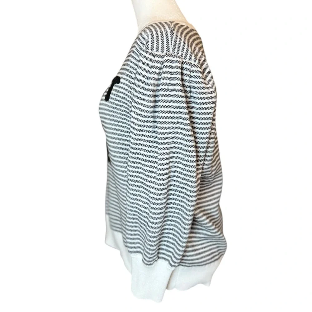 Karl Lagerfeld Black and White Striped Sweater - Picture 4 of 11